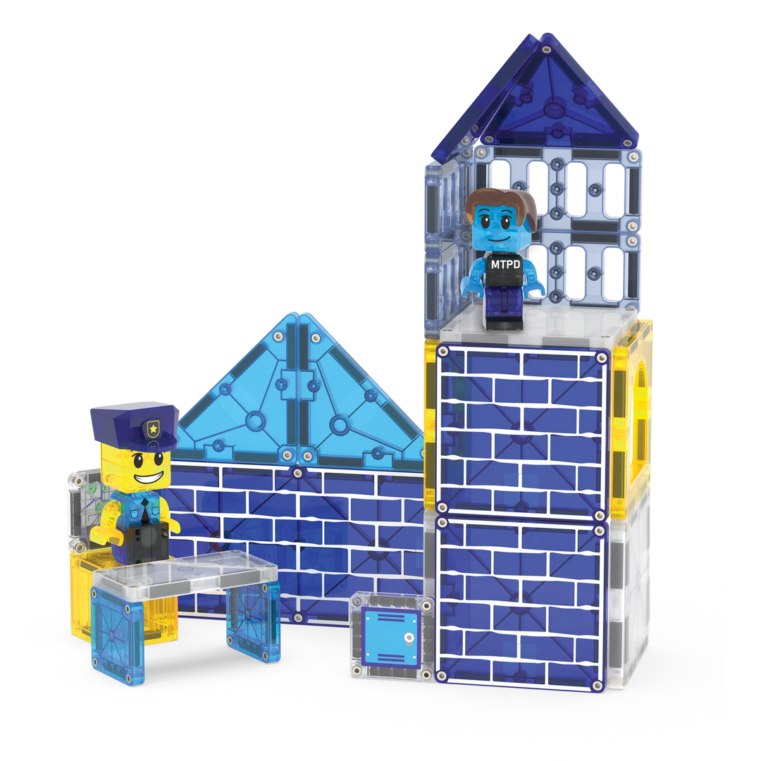 Magna-Tiles Police Patrol Station -  35 Piece Set