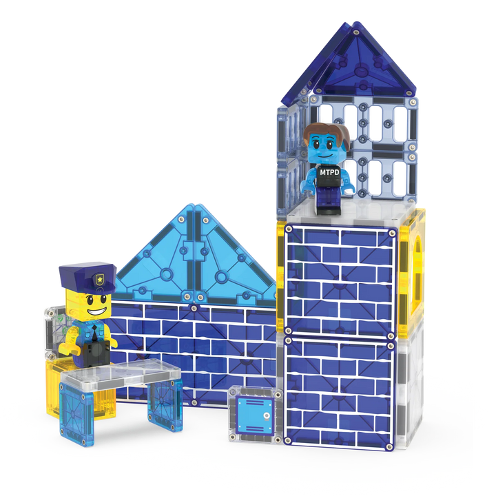 Magna-Tiles Police Patrol Station -  35 Piece Set