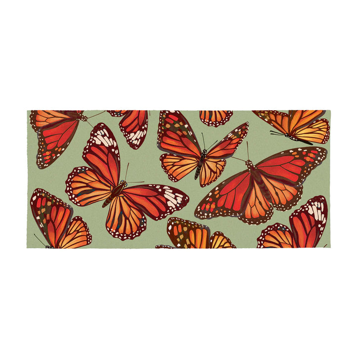 Evergreen Harvest Blossom Butterfly Flocked Coir Sassafras Switch Mat Insert