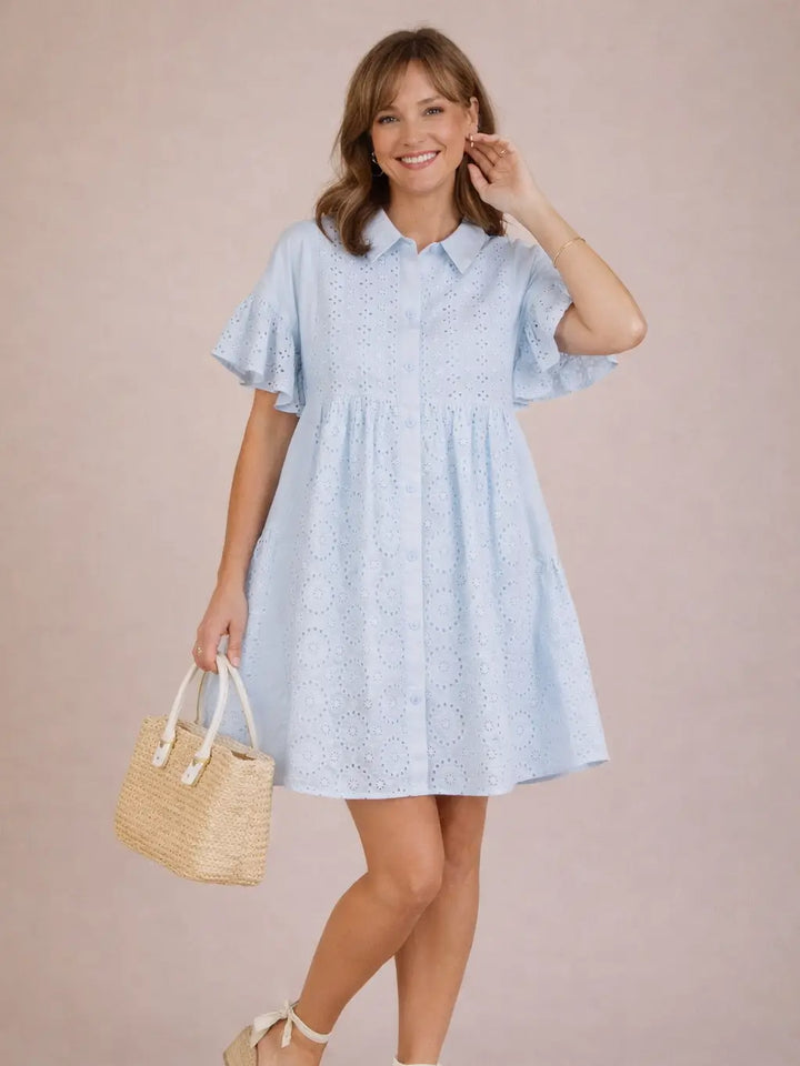 Pine Apparel Sky Blue Eyelet