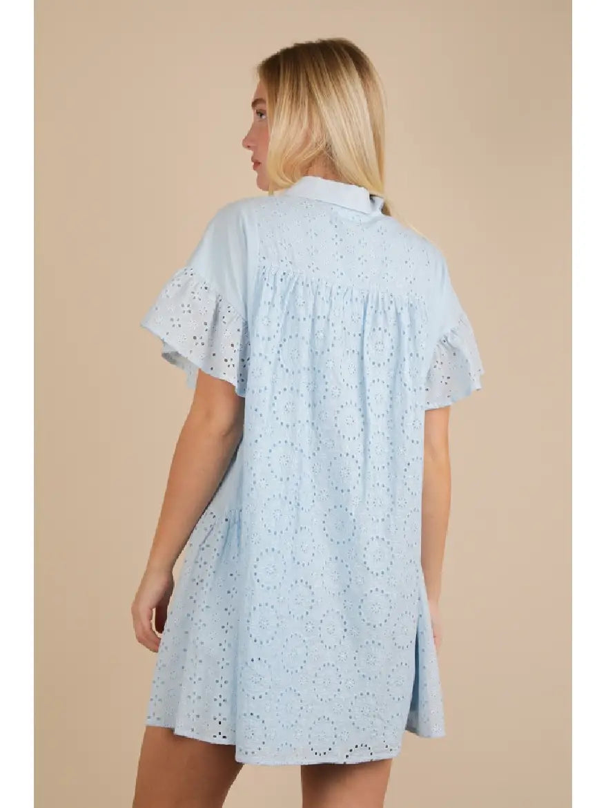 Pine Apparel Sky Blue Eyelet