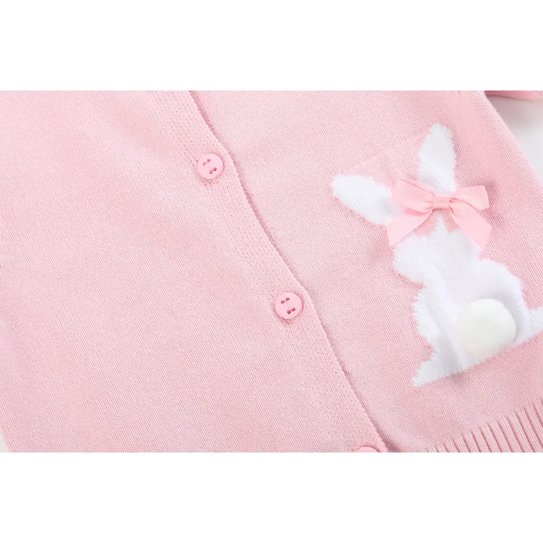 Lil Cactus Pink Knit Bunny Cardigan