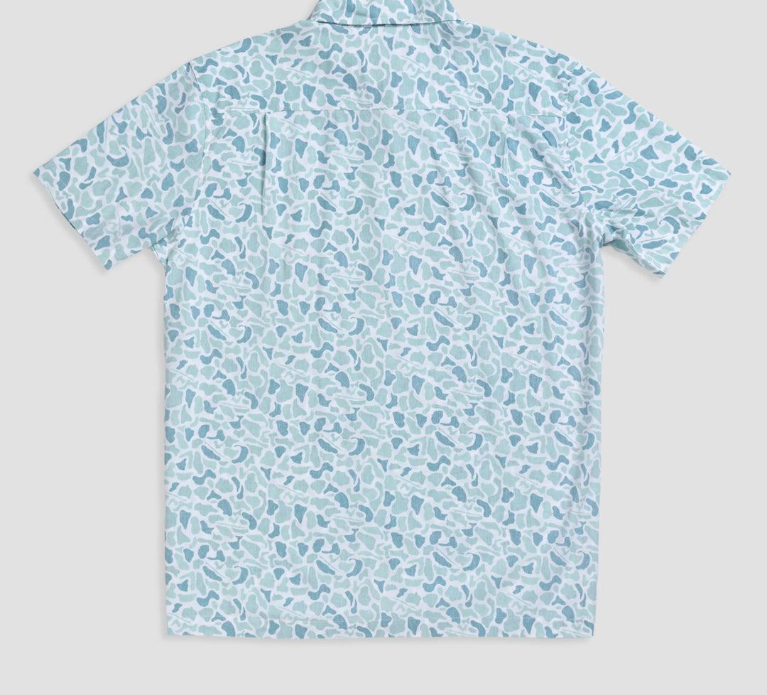 Beach and Barn Slate Camo Woodlands Sport Shirt