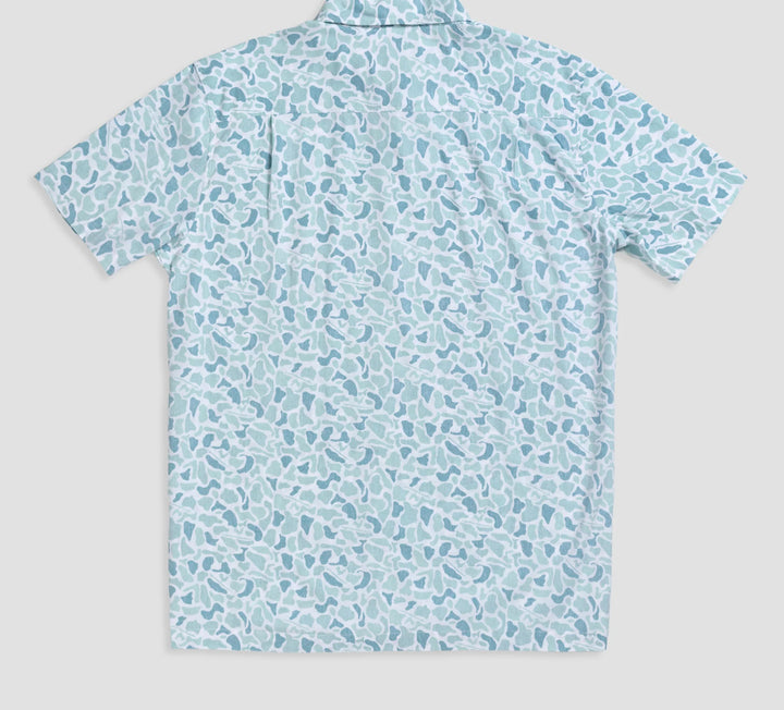 Beach and Barn Slate Camo Woodlands Sport Shirt