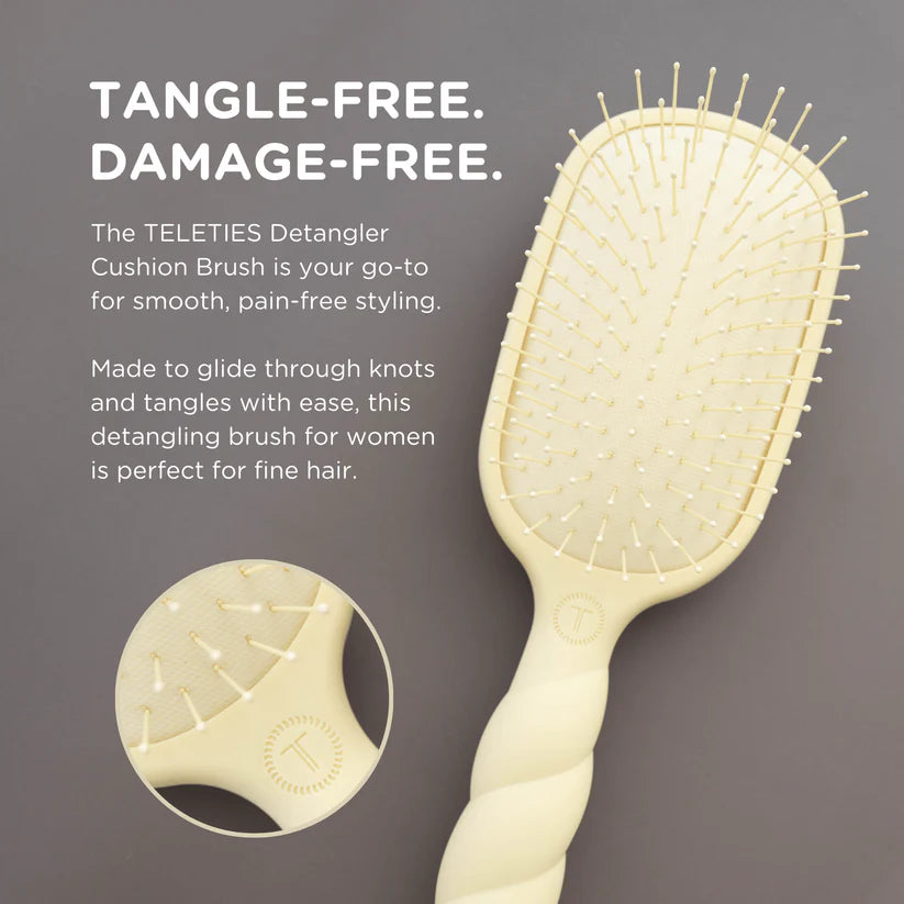 Teleties Detangler Hair Brush for Fine Hair – Tan