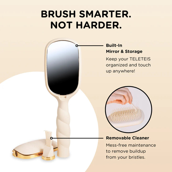 Teleties Detangler Hair Brush for Fine Hair – Tan