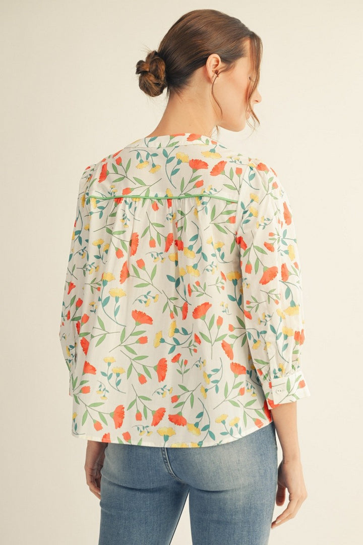 Jodifl Front Button Up Floral Top