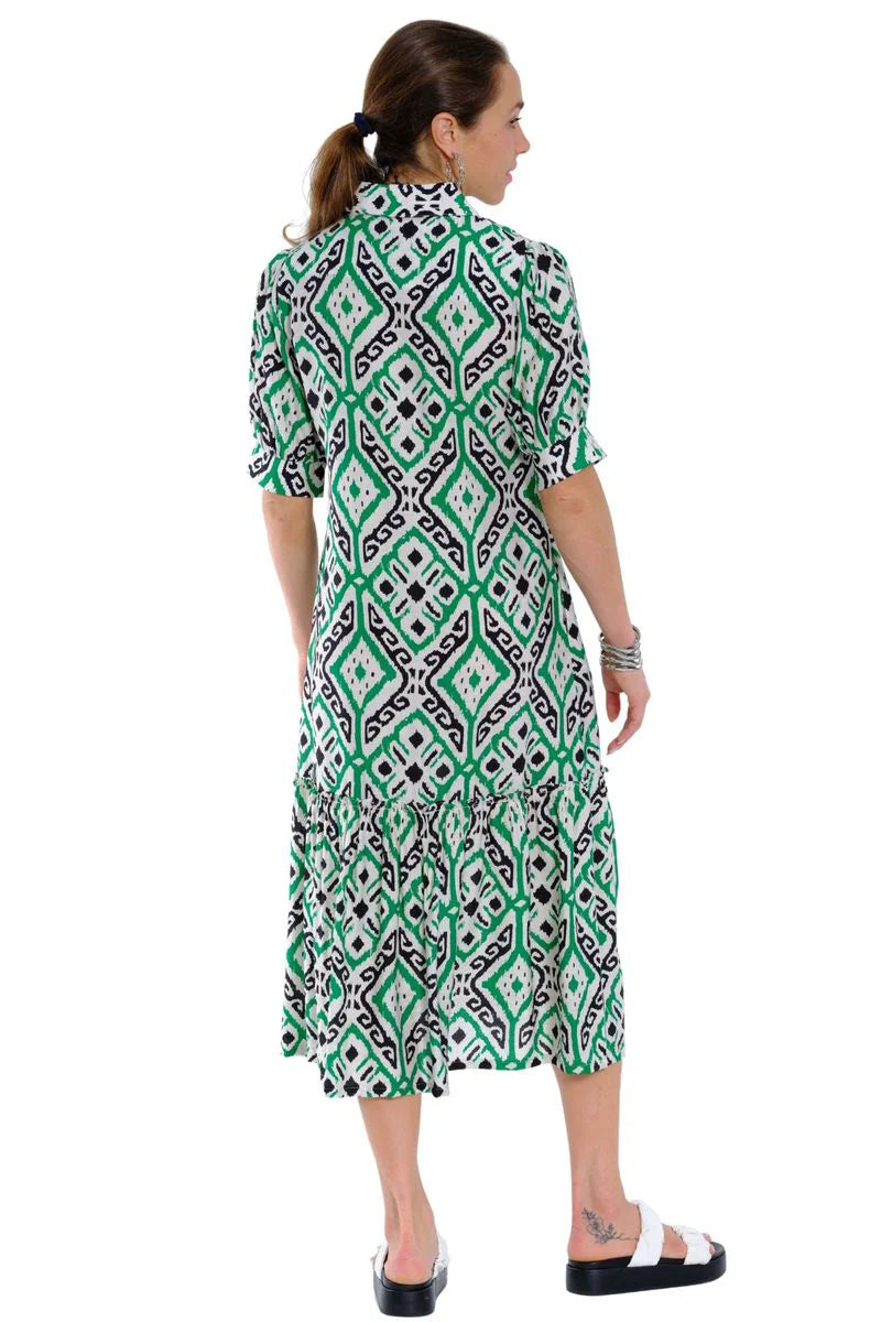 Lior Mika #2 Kelly Greek Collared Long Dress