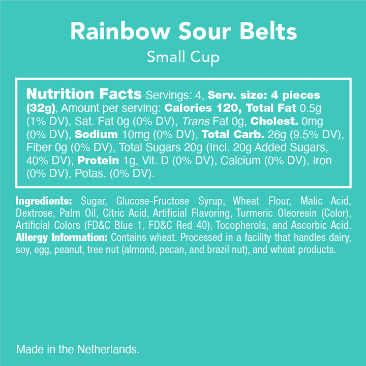 Candy Club Rainbow Sour Belts