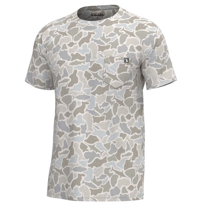 Local Boy Saltwater Camo Short Sleeve Heather Blend Crew