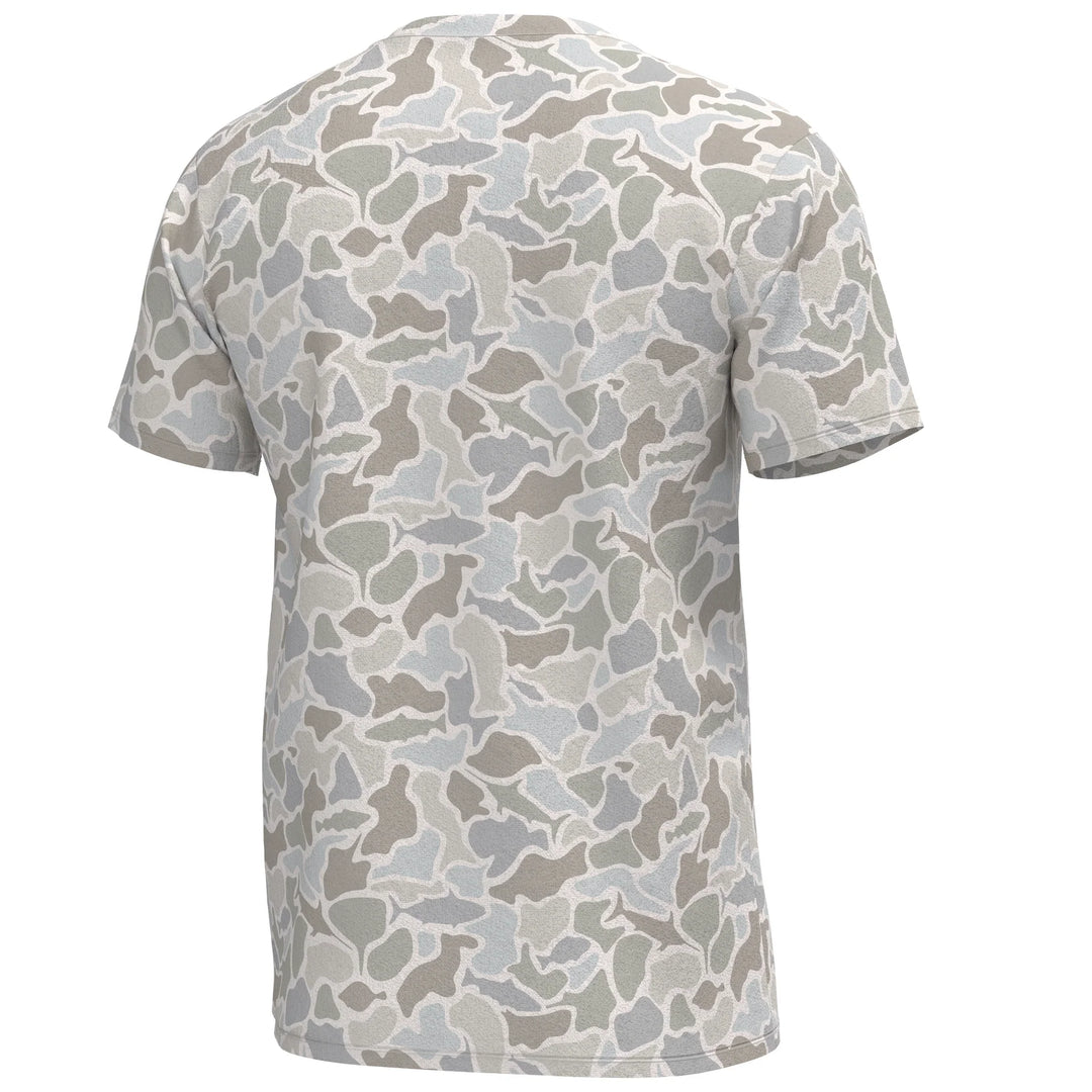 Local Boy Saltwater Camo Short Sleeve Heather Blend Crew