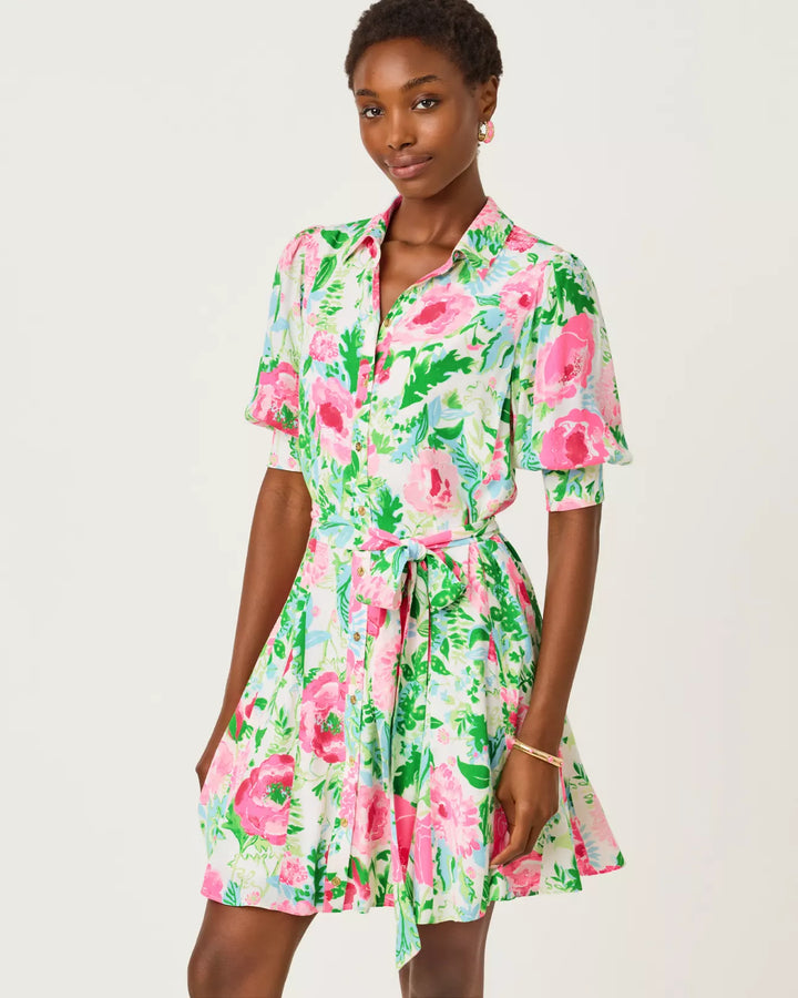 Lilly Pulitzer Larkyn Multi Poppy Party Shirtdress