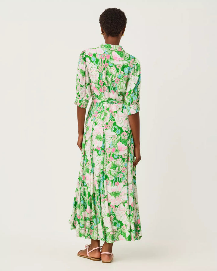 Lilly Pulitzer Larkyn Putting Green Poppyland Midi Shirtdress