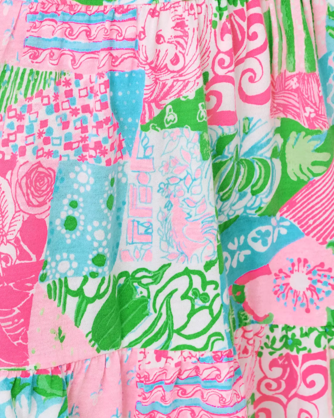 Lilly Pulitzer Girls Mini Jilly Multi Crazy Quilt Midi Dress