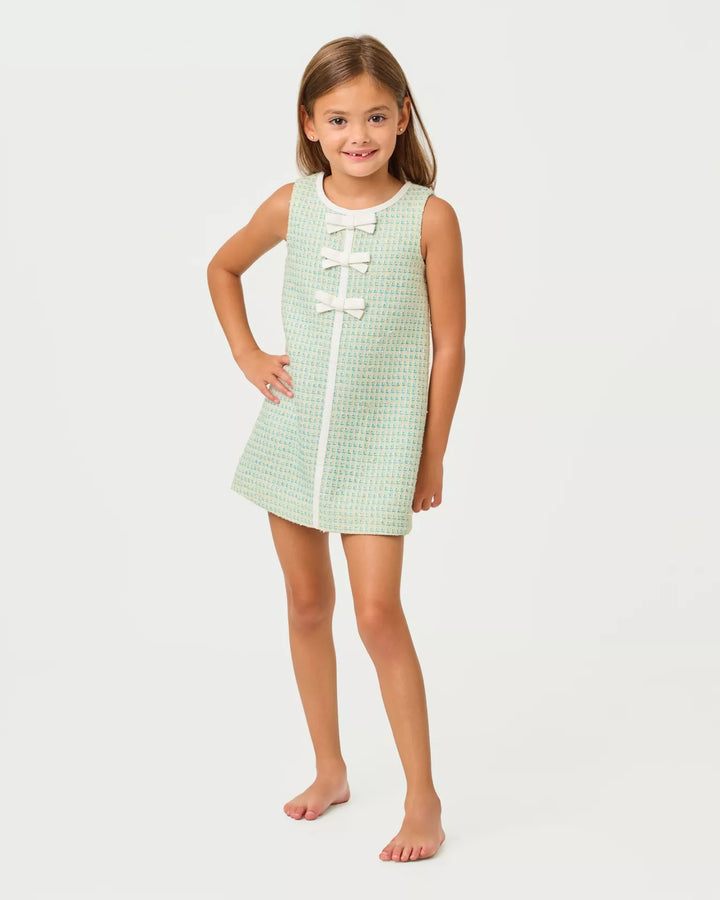 Lilly Pulitzer Girls Mini Aria Carpi Blue Fantasy Boucle Shift Dress
