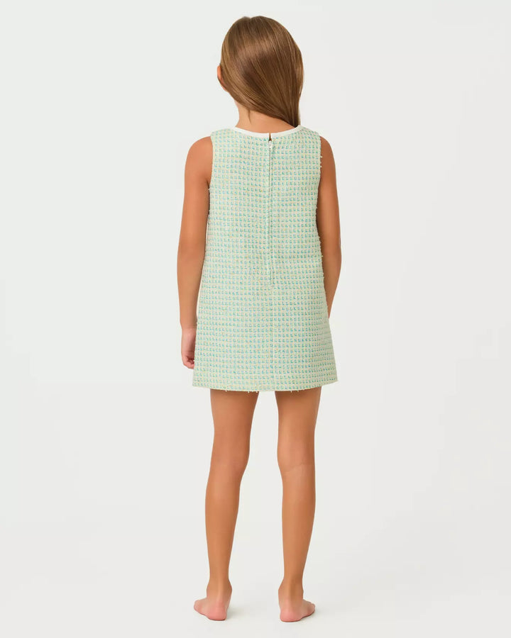 Lilly Pulitzer Girls Mini Aria Carpi Blue Fantasy Boucle Shift Dress