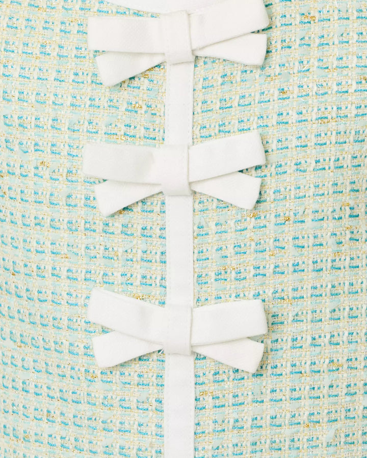 Lilly Pulitzer Girls Mini Aria Carpi Blue Fantasy Boucle Shift Dress