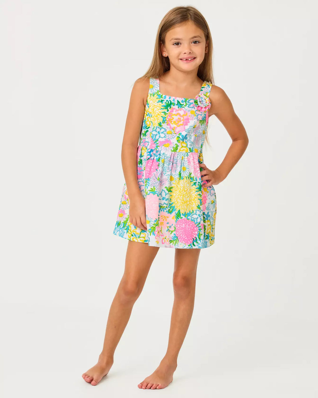 Lilly Pulitzer Girls Multi Lilly Garden Bellefleur Dress