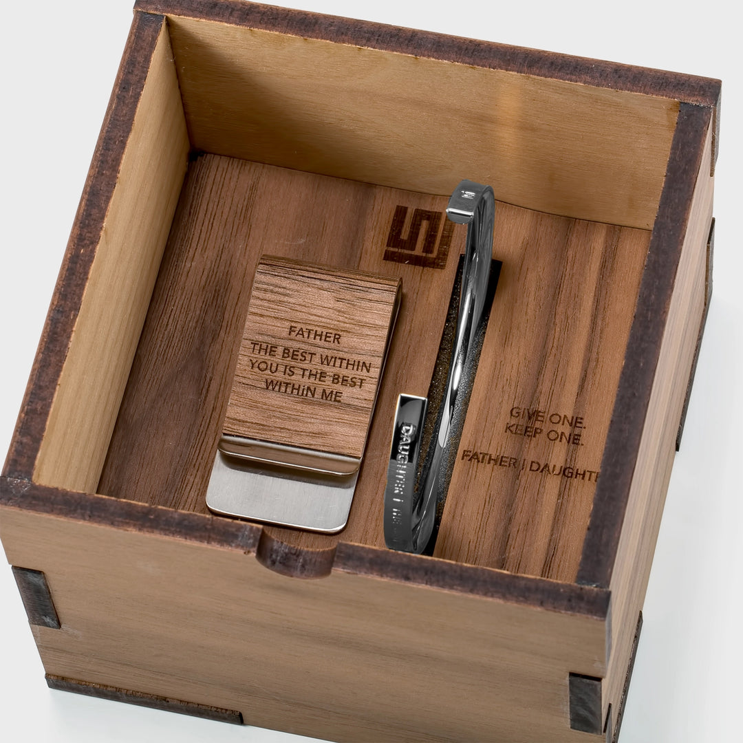 Stella Valle Father & Daughter Money Clip and Bracelet Gift Set