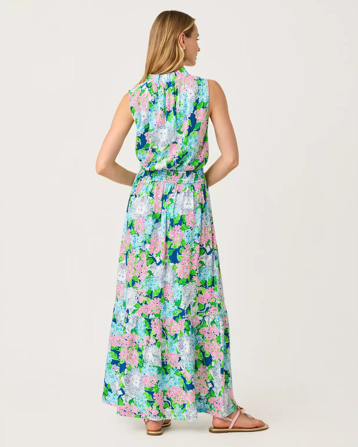 Lilly Pulitzer Amiria Starlight Navy Lydia The Lion Maxi Dress
