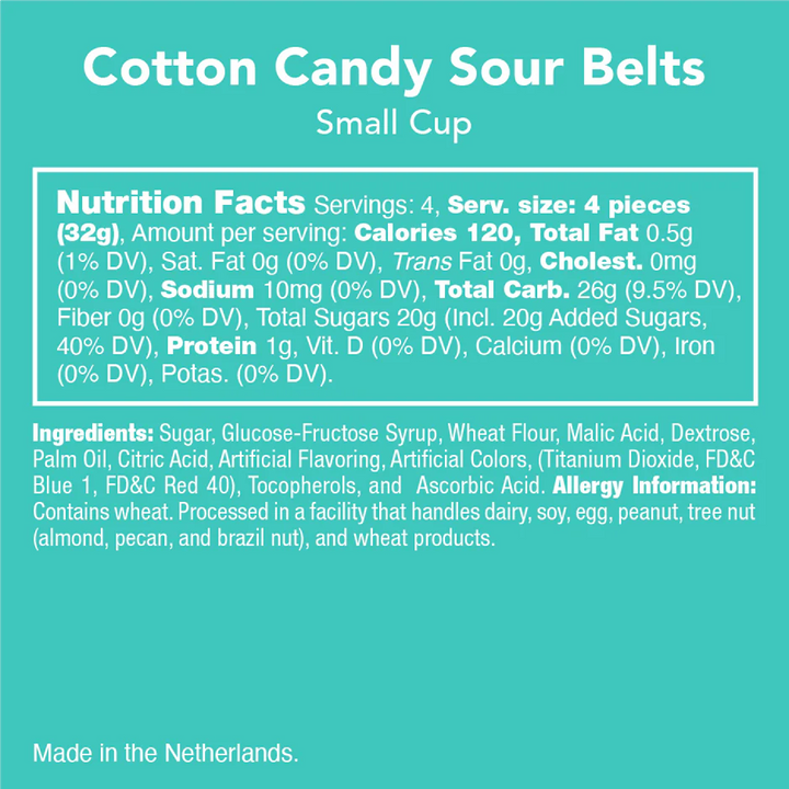 Candy Club Cotton Candy Sour Belts