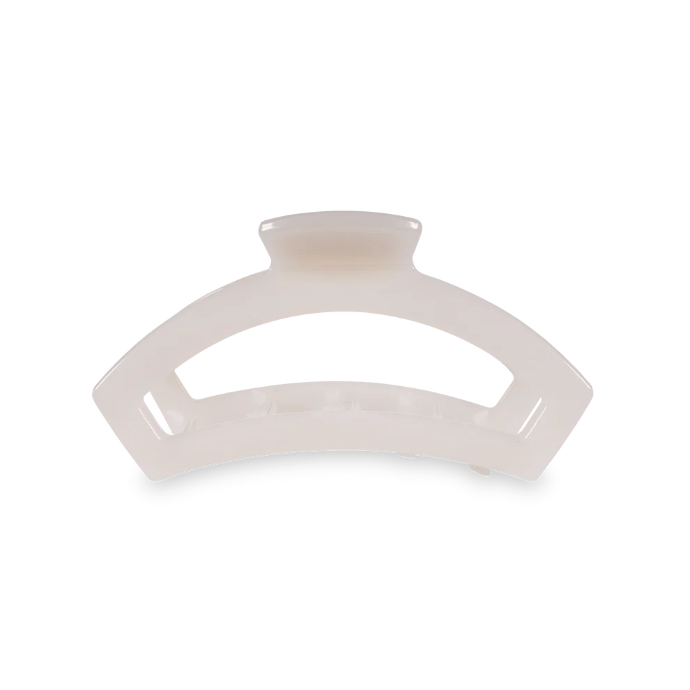 Teleties Open Coconut White Medium Claw Hair Clip