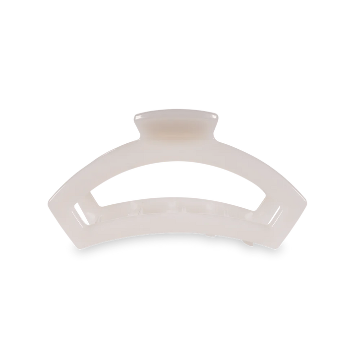 Teleties Open Coconut White Medium Claw Hair Clip