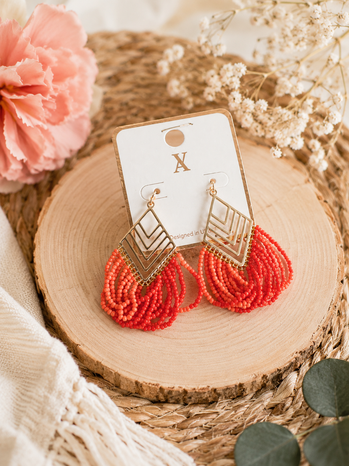 Aztec Beaded Earrings
