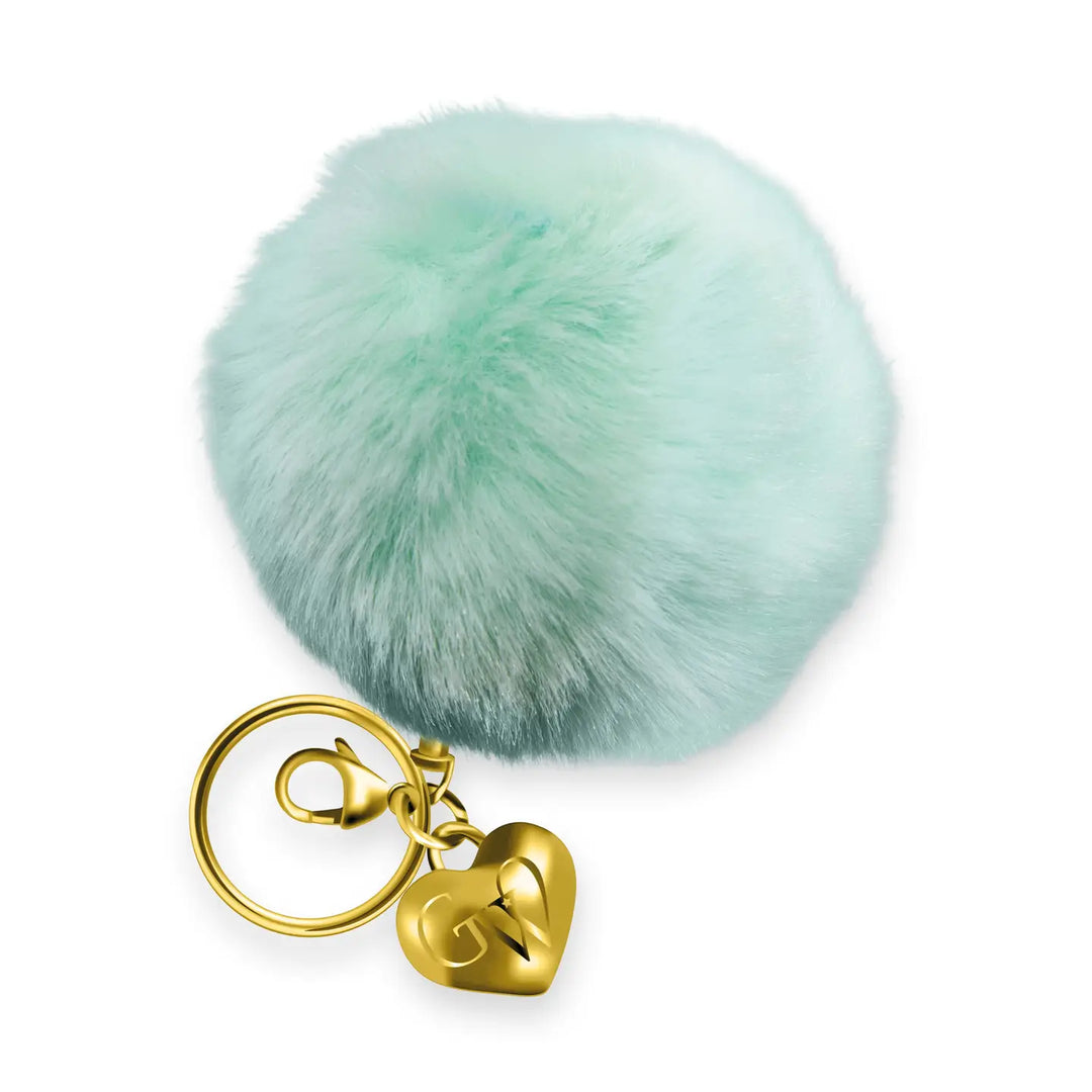 Glimmer Whip Heart of Gold Charm and Poof Keychain