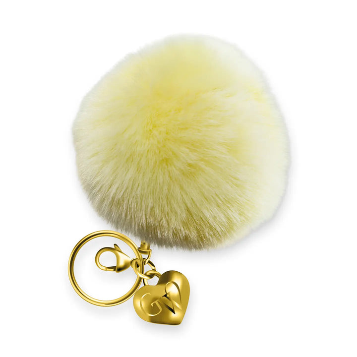 Glimmer Whip Heart of Gold Charm and Poof Keychain