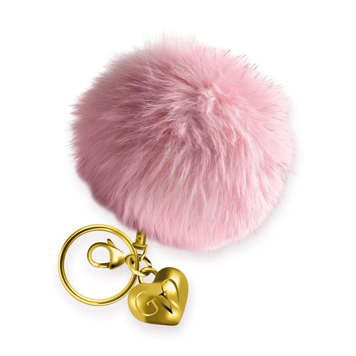 Glimmer Whip Heart of Gold Charm and Poof Keychain