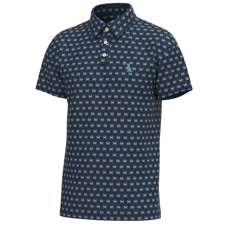 Local Boy Blue Crab Youth Dirty Myrtle Polo