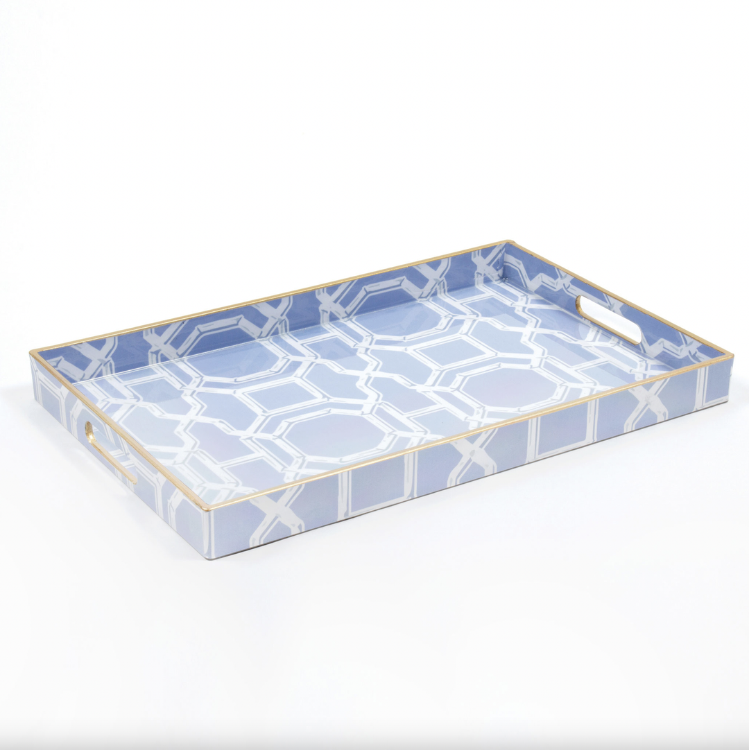 Oak Lane Bamboo Trellis Rectangular Tray