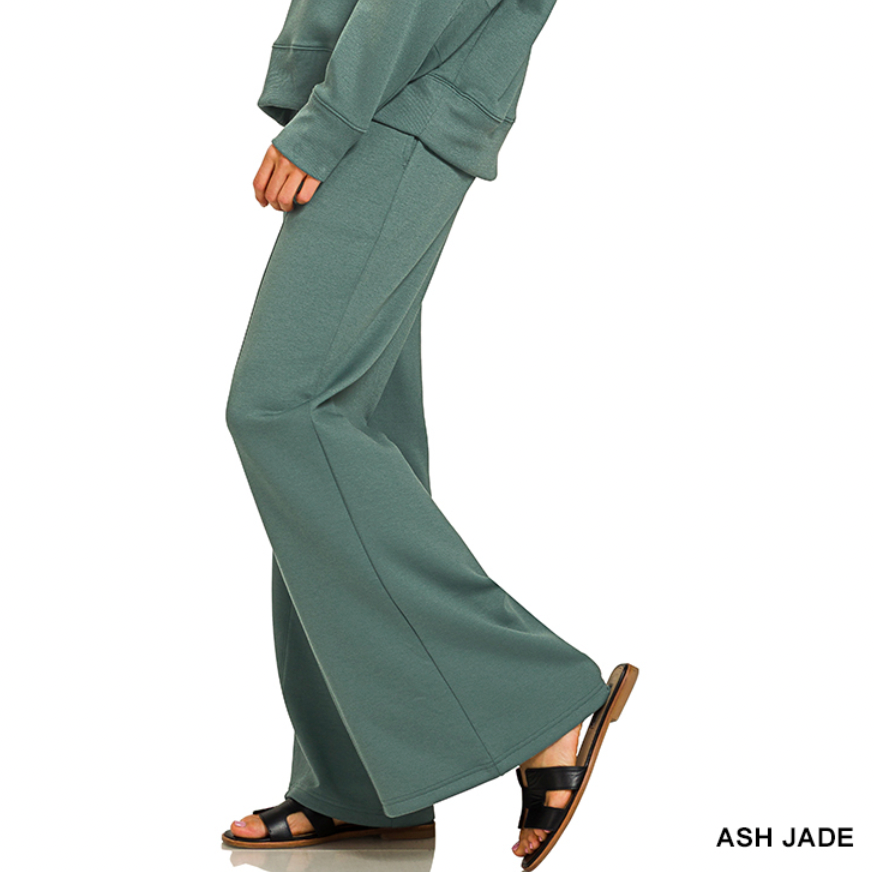 Zenana Scuba Drawstring Lounge Pant- Ash Jade