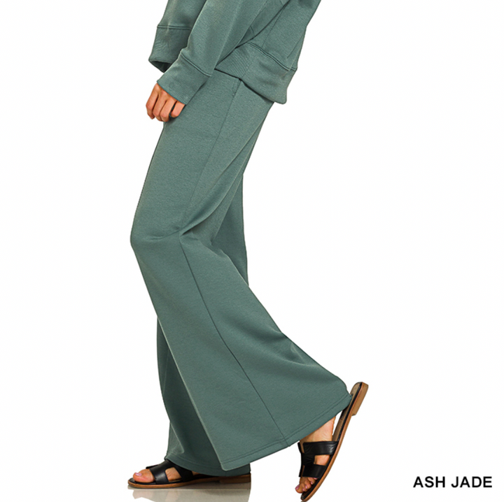 Zenana Scuba Drawstring Lounge Pant- Ash Jade