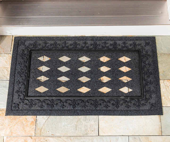 Evergreen Embossed Fleur de Lis Sassafras Mat Tray