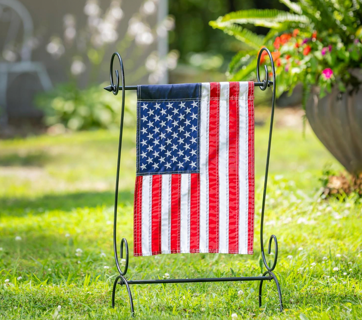 Evergreen American Flag Garden Applique Flag