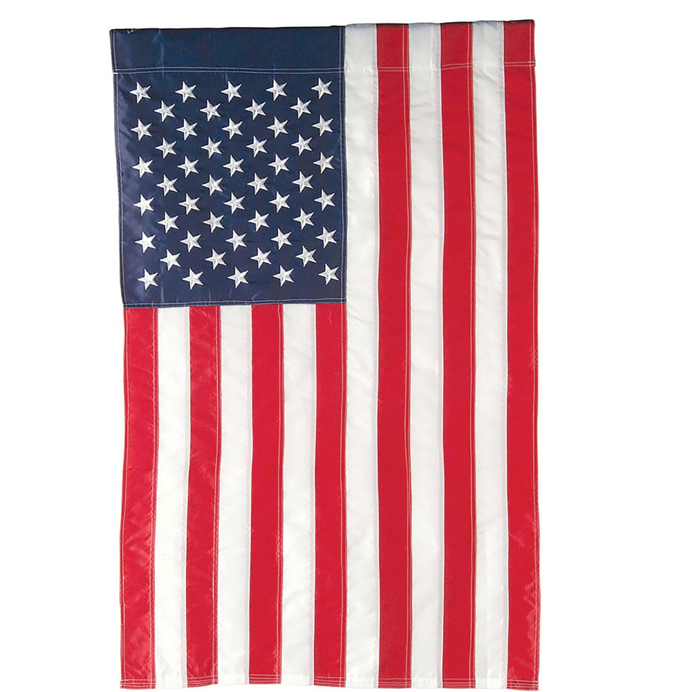Evergreen American Flag Garden Applique Flag