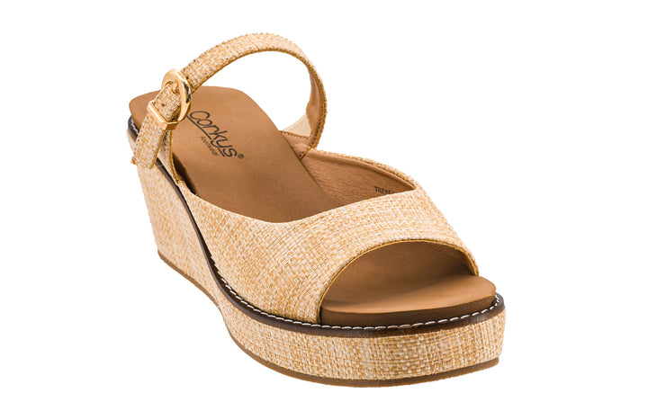 Corkys Raffia Treat Yourself Wedge