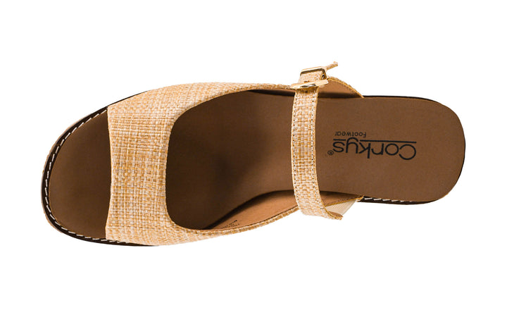 Corkys Raffia Treat Yourself Wedge