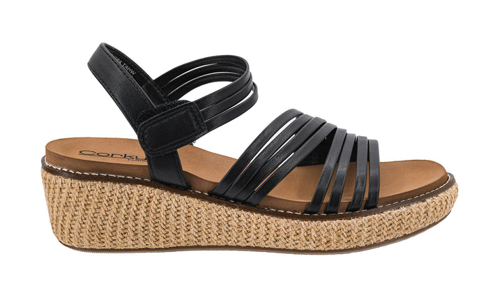 Corkys Black What About Now Wedge