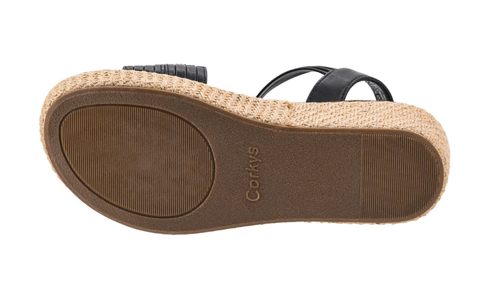 Corkys Black What About Now Wedge