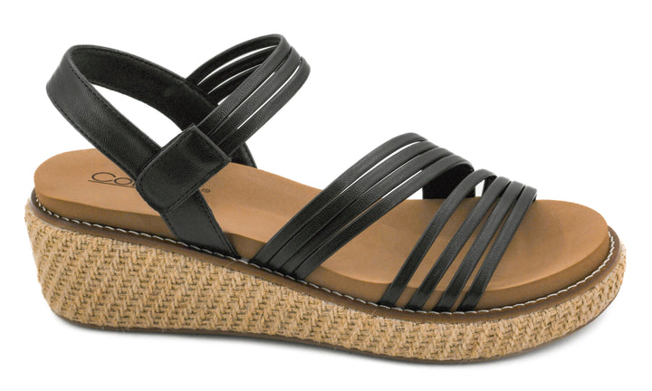 Corkys Black What About Now Wedge