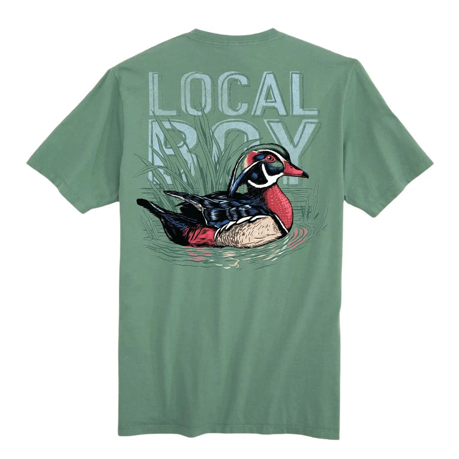Local Boy Toddler/Youth Light Green Wood Duck T-Shirt