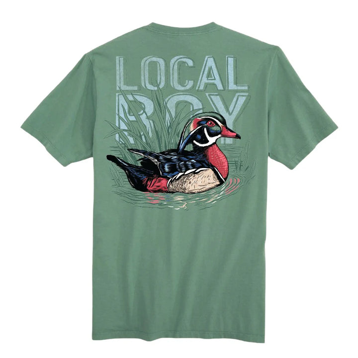 Local Boy Toddler/Youth Light Green Wood Duck T-Shirt