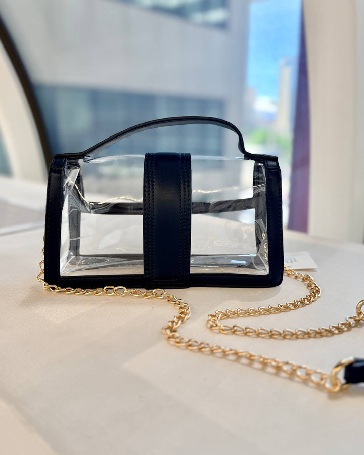 Caroline Hill Grace Clear Bag-Navy