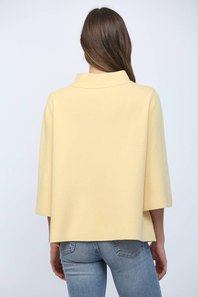 MOCK NECK PULLOVER SWEATER/BELL SLEEVE VA-35