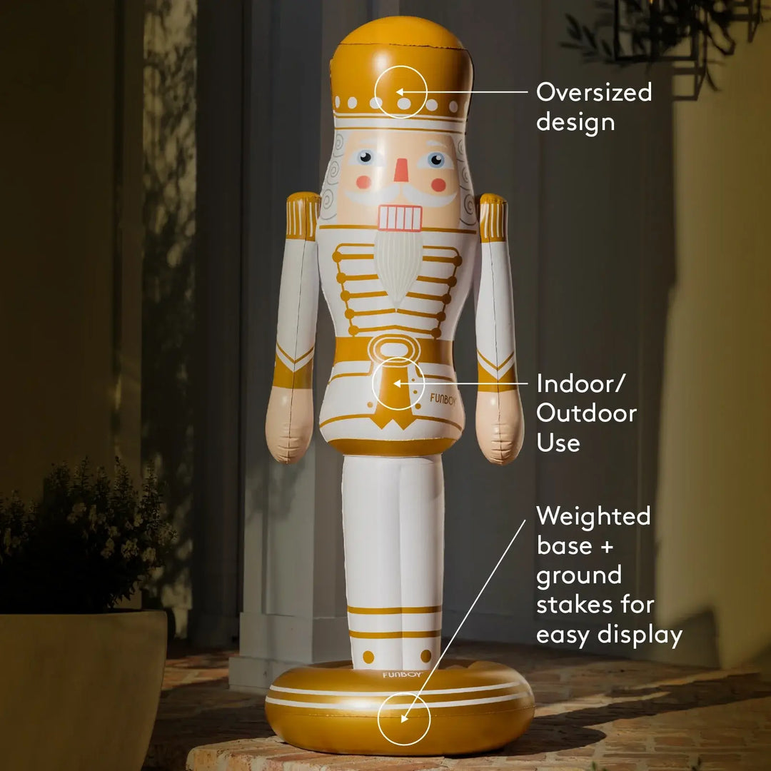 Gold Inflatable Nutcracker - 5 ft