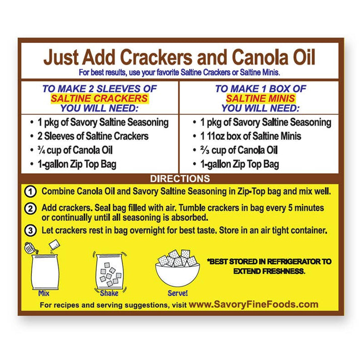 Savory Fine Crackers Party Cracker Seasoning