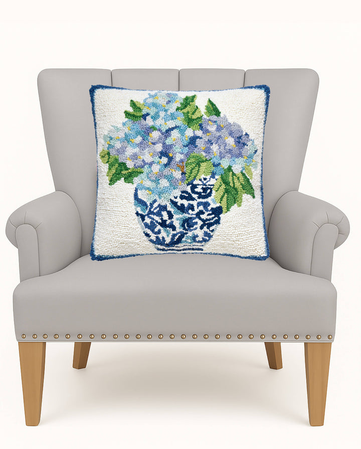 Peking Handicraft Rhapsody In Blue Styler 2 Hook Pillow - Sally Eckman Roberts